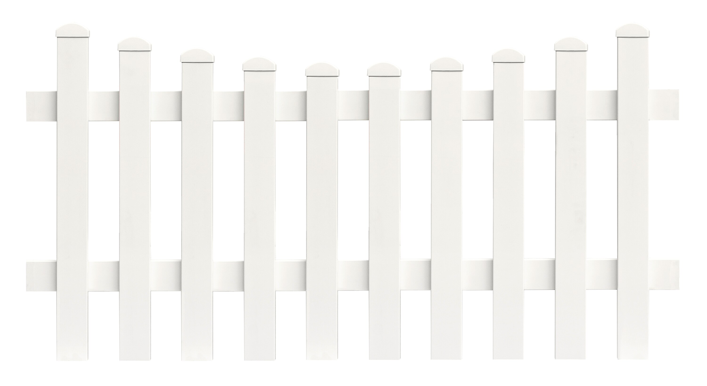 Zaunfeld Unterbogen 155,4cm x 120cm in Wei&szlig; - Bild 1