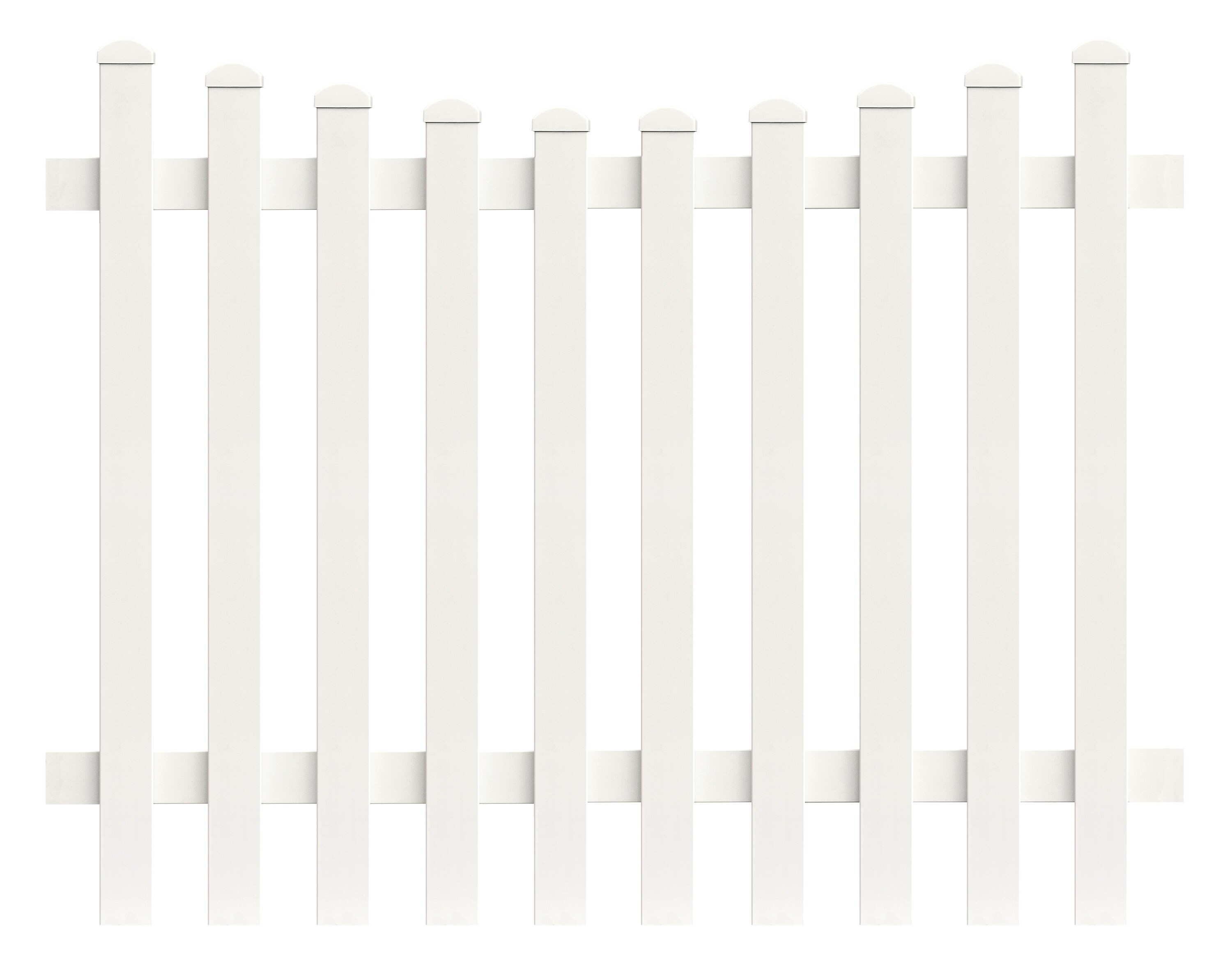 Zaunfeld Unterbogen 155,4cm x 150cm in Wei&szlig; - Bild 1