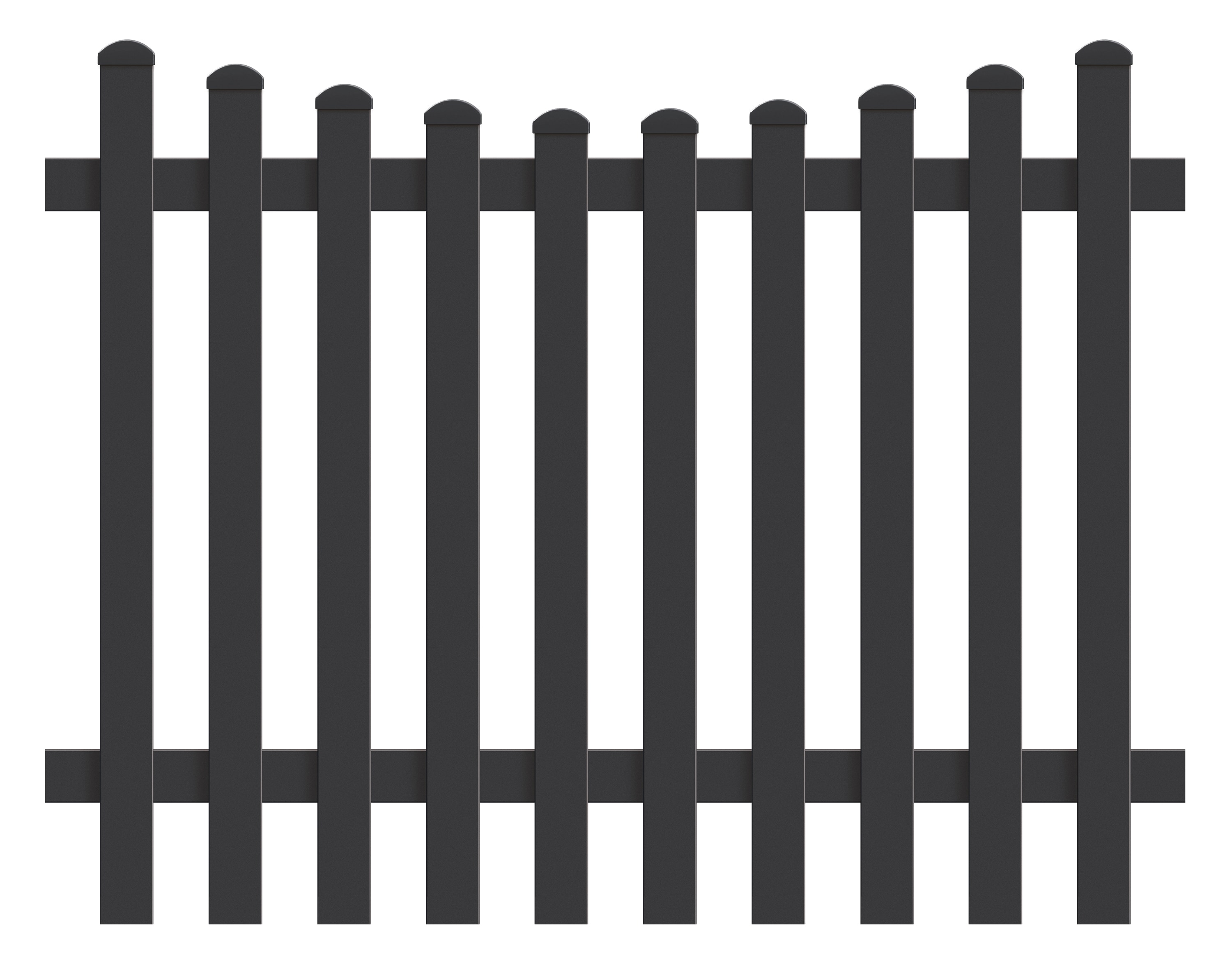 Zaunfeld Unterbogen 155,4cm x 180cm in Anthrazit - Bild 1