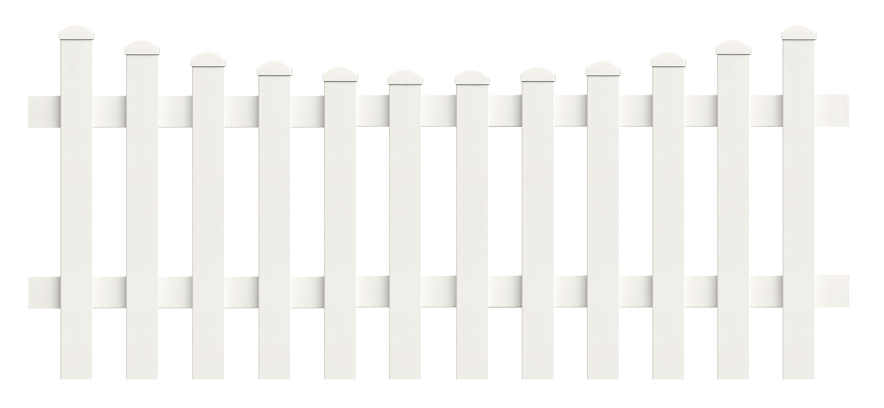 Zaunfeld Unterbogen 185,0cm x 80cm in Wei&szlig; - Bild 1