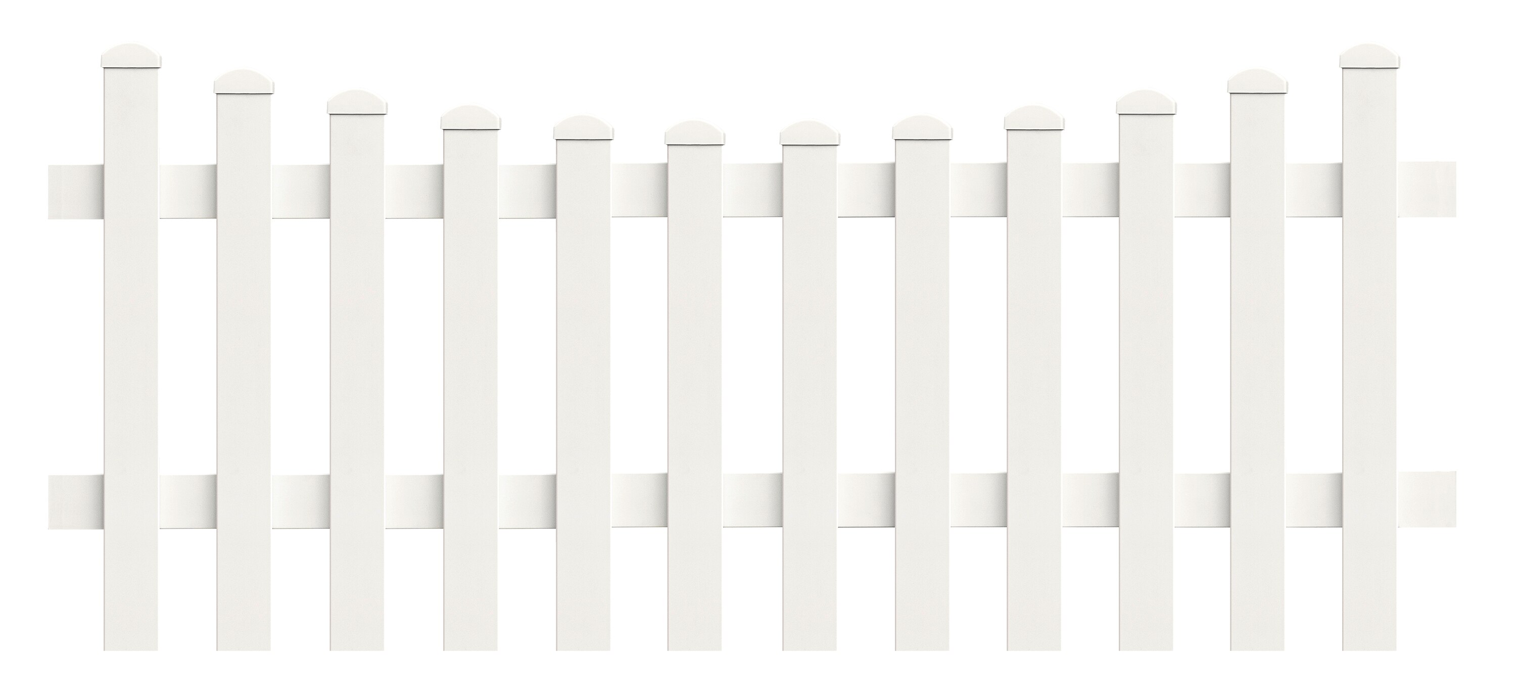 Zaunfeld Unterbogen 185,0cm x 120cm in Wei&szlig; - Bild 1