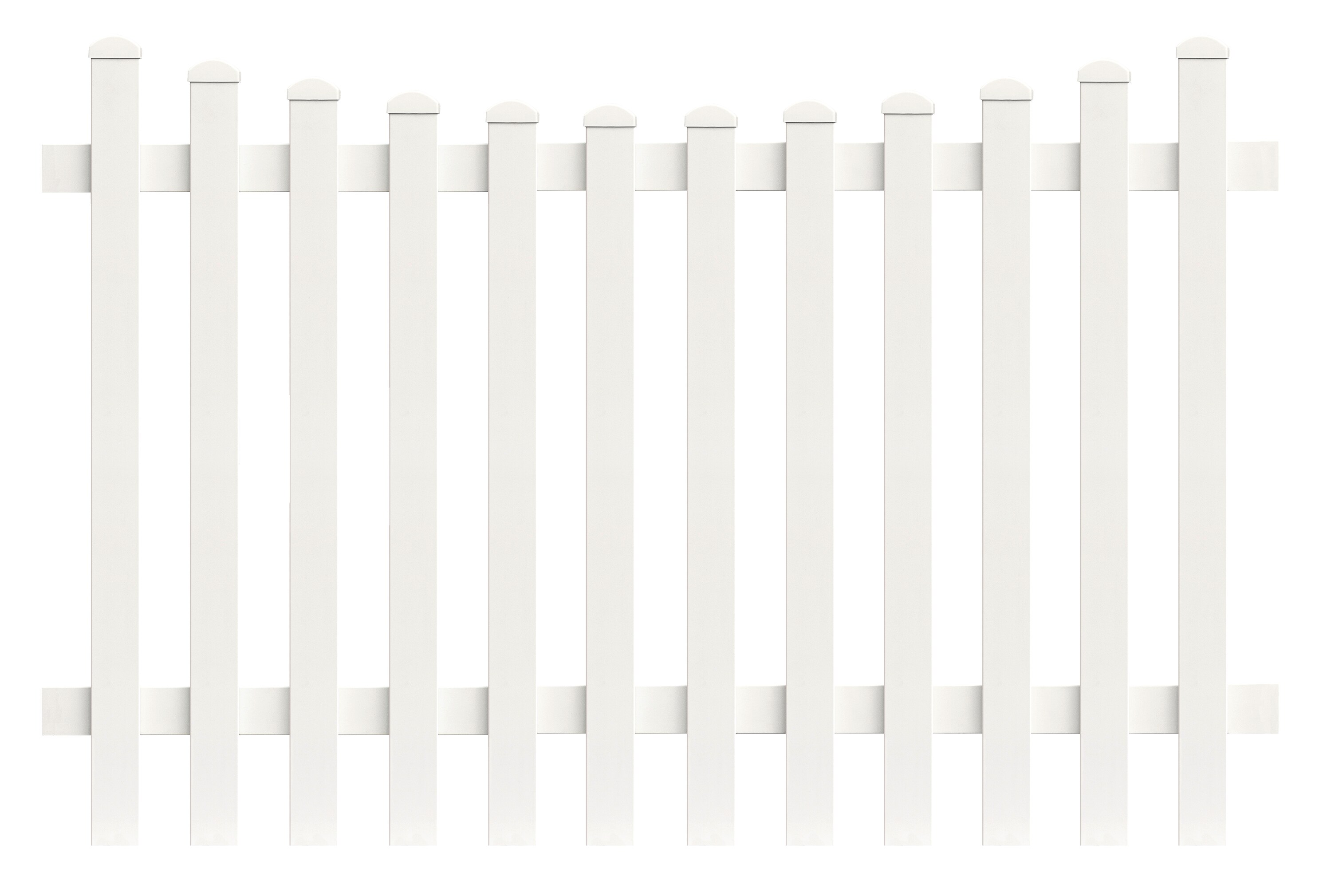 Zaunfeld Unterbogen 185,0cm x 180cm in Wei&szlig; - Bild 1