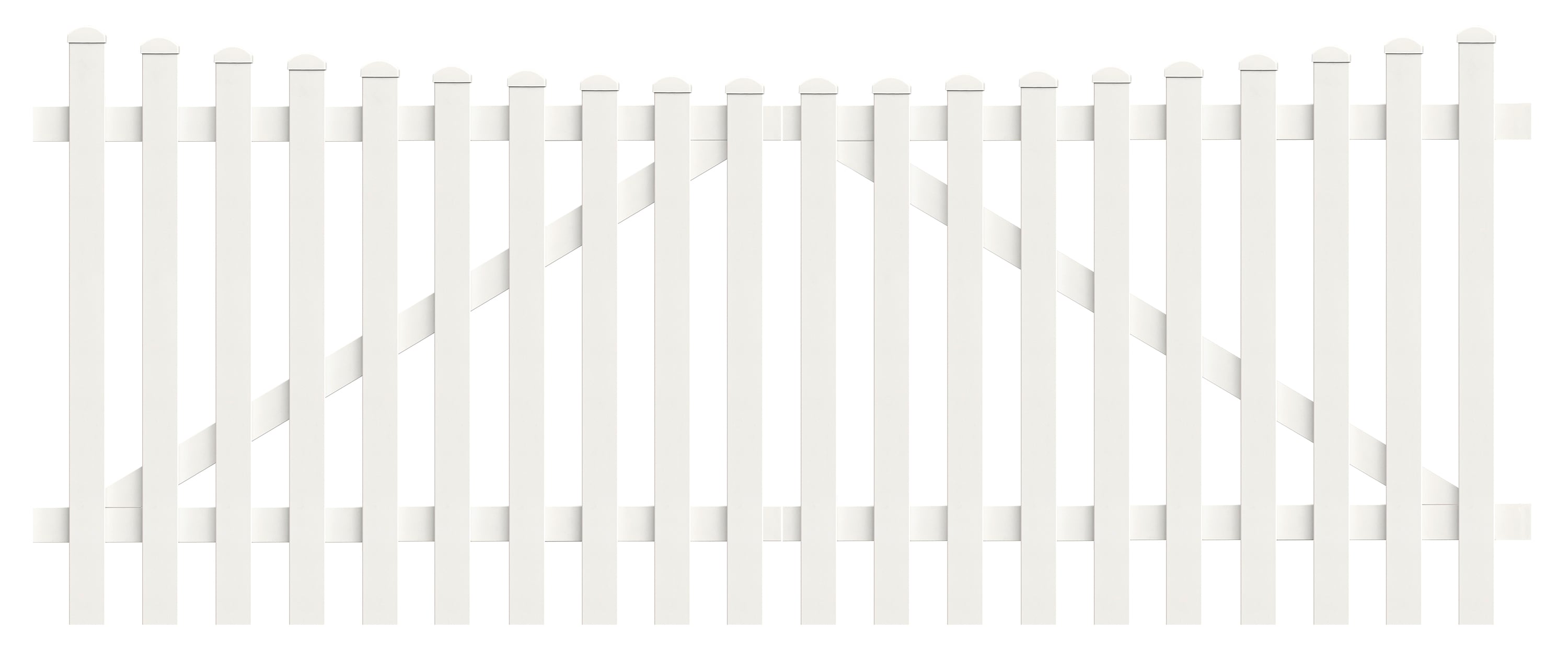 Zauntor Unterbogen 303,4cm x 150cm in Wei&szlig; - Bild 1