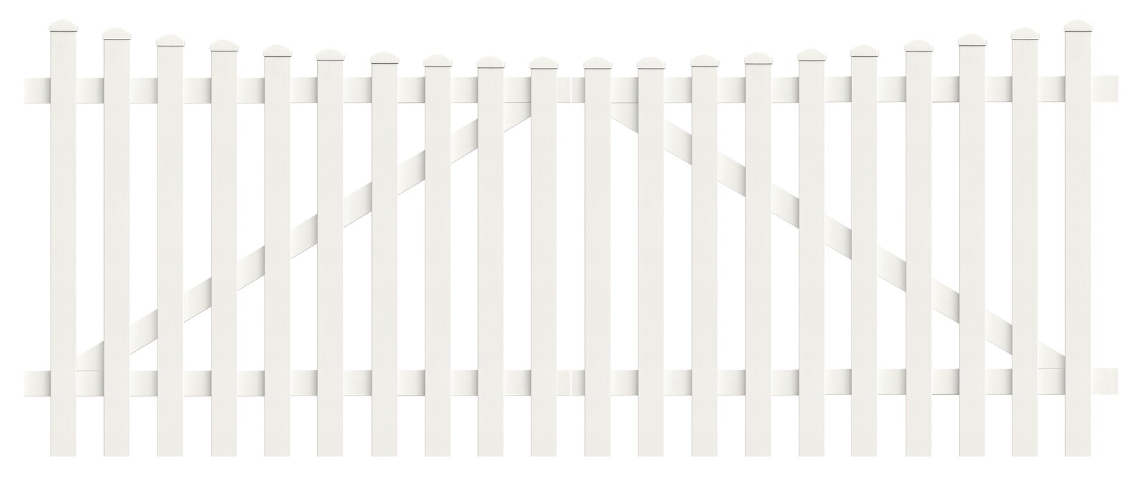 Zauntor Unterbogen 303,4cm x 150cm in Weiß