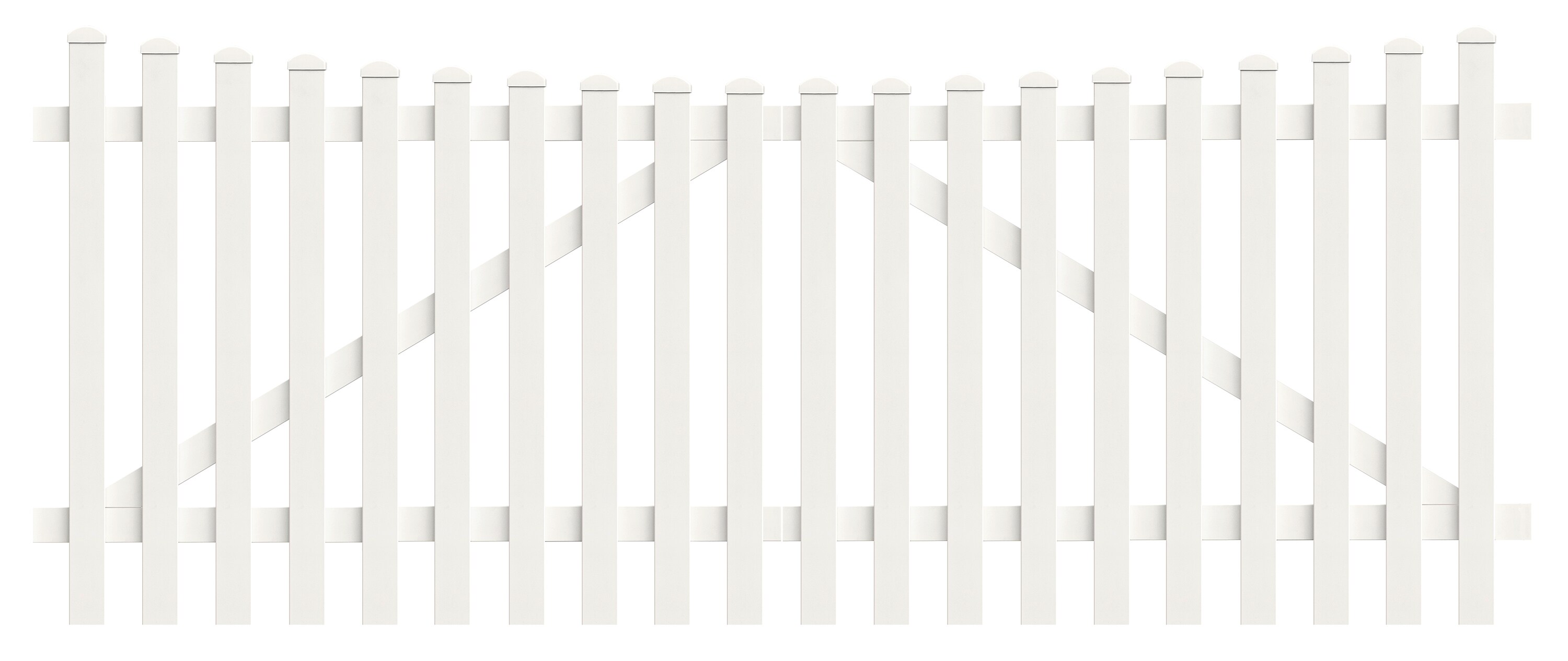 Zauntor Unterbogen 303,4cm x 180cm in Wei&szlig; - Bild 1