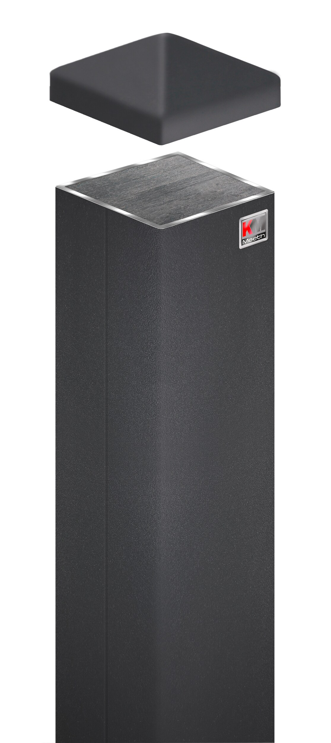 Zaunpfosten 7x7x90cm Anthrazit - Bild 1