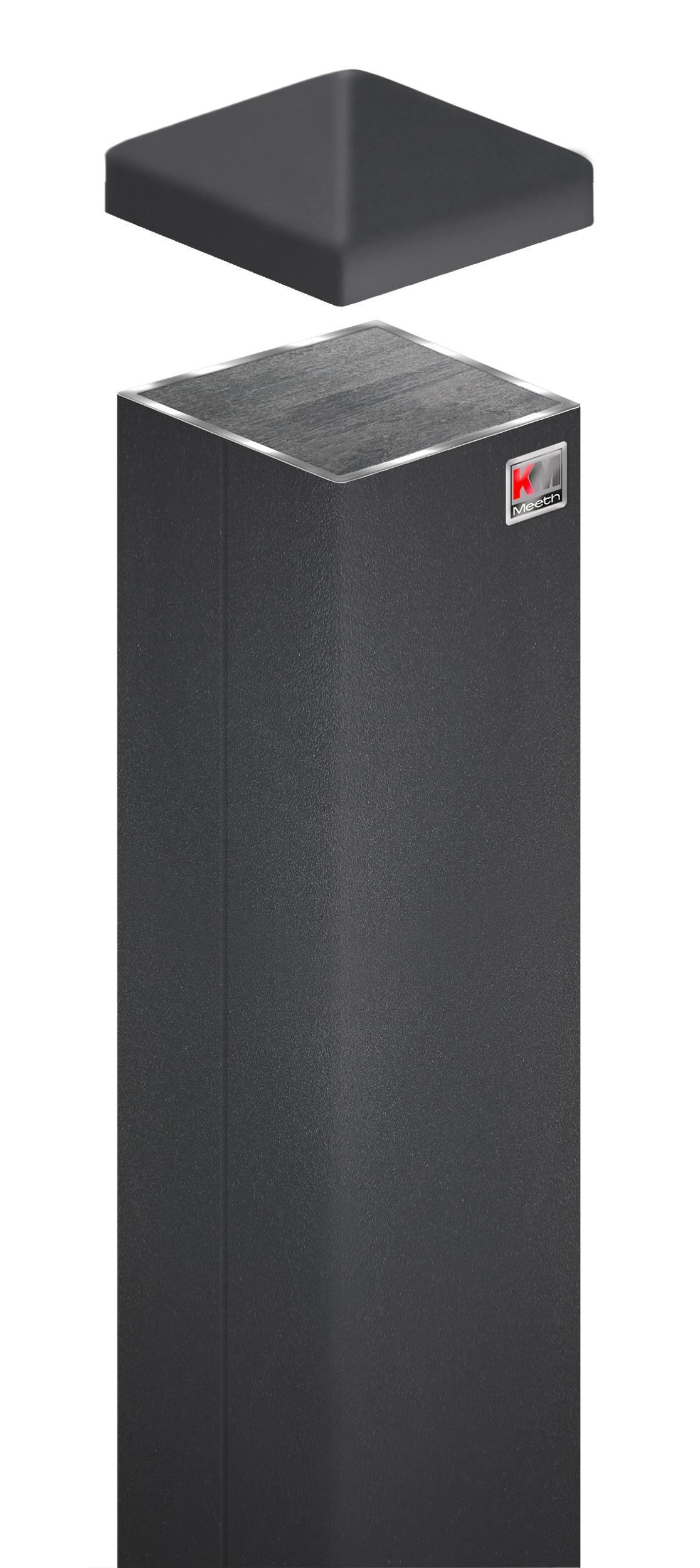 Zaunpfosten 9x9x130cm Anthrazit - Bild 1