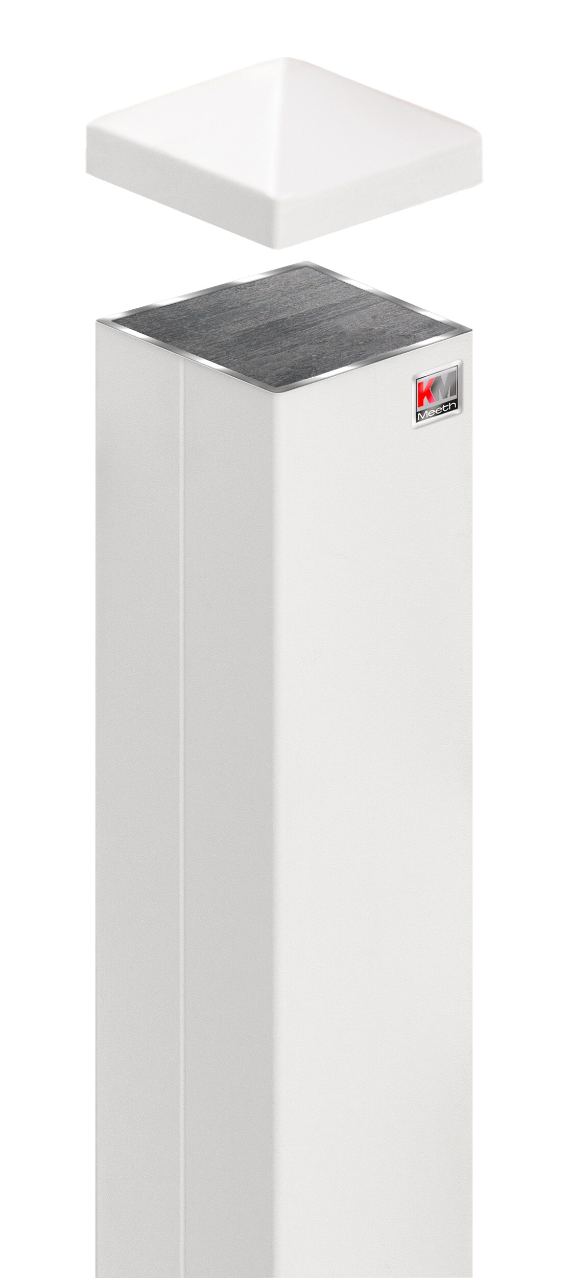 Zaunpfosten 9x9x190cm Wei&szlig; - Bild 1