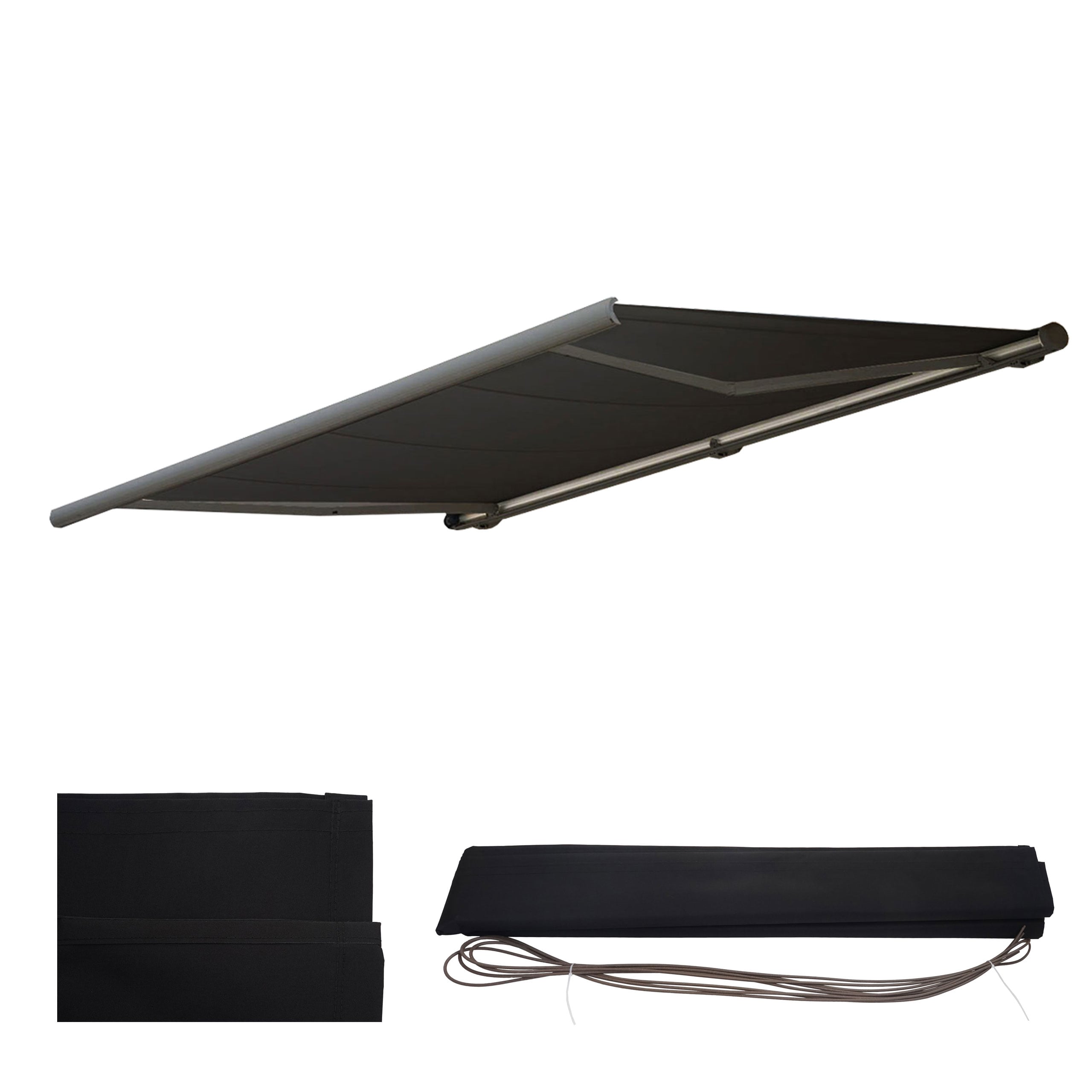 Ersatz-Bezug f&uuml;r Markise H124, Vollkassette Ersatzbezug Sonnenschutz 5x3m ~ Acryl anthrazit - Bild 1