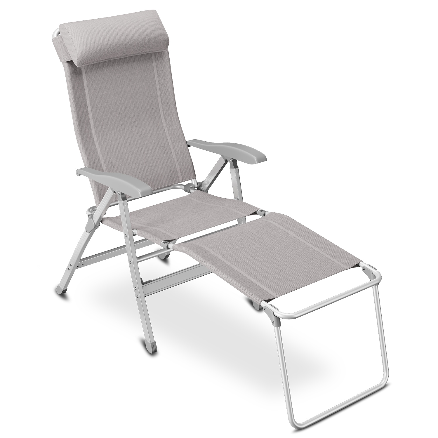 Klappstuhl &raquo;Camping&laquo; mit Beinauflage, taupe - Bild 1