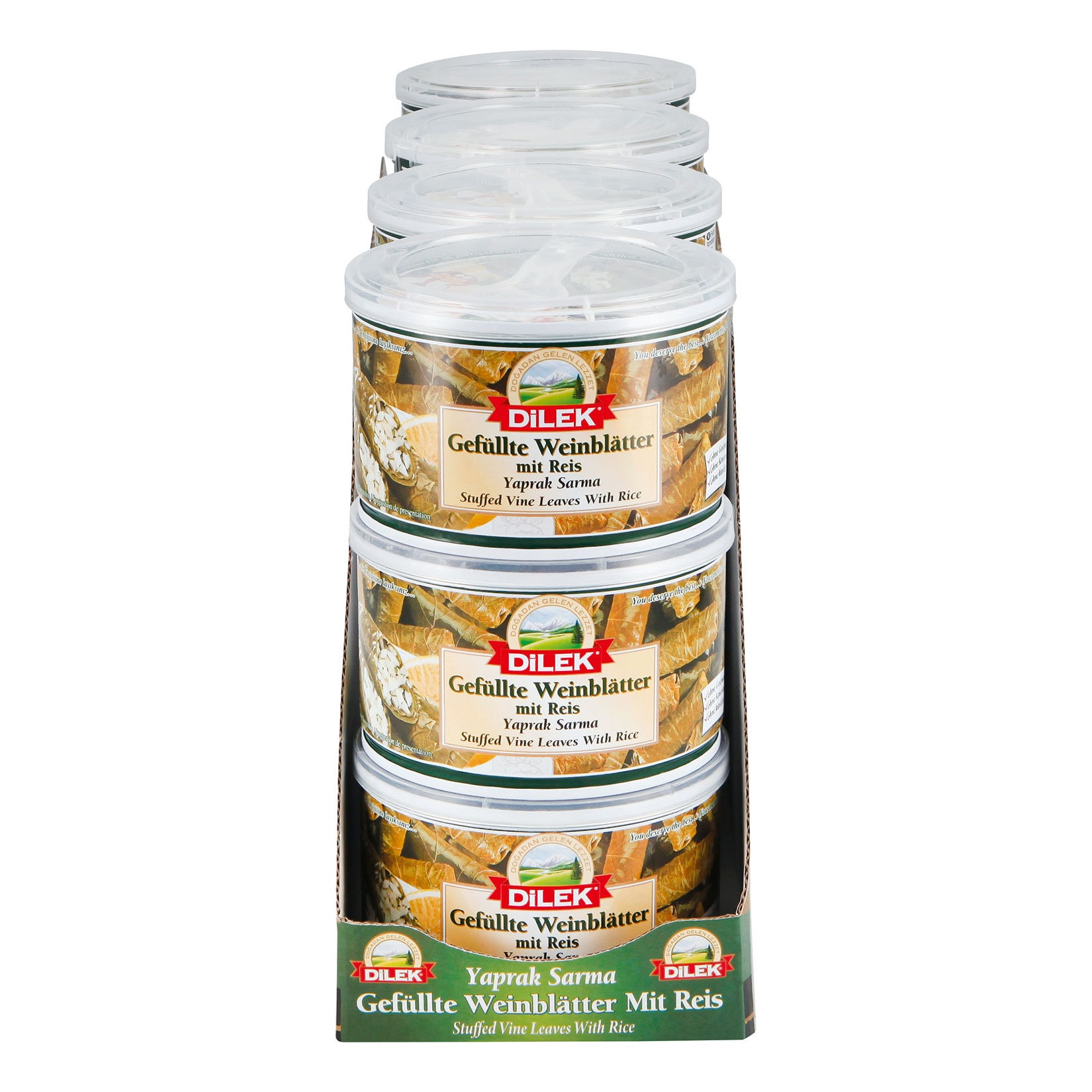 Dilek Gef&uuml;llte Weinbl&auml;tter mit Reis 400 g Abtropfgewicht, 12er Pack - Bild 1
