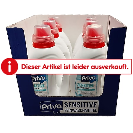 Priva Feinwaschmittel Sensitiv 37 WL, 6er Pack - Bild 1