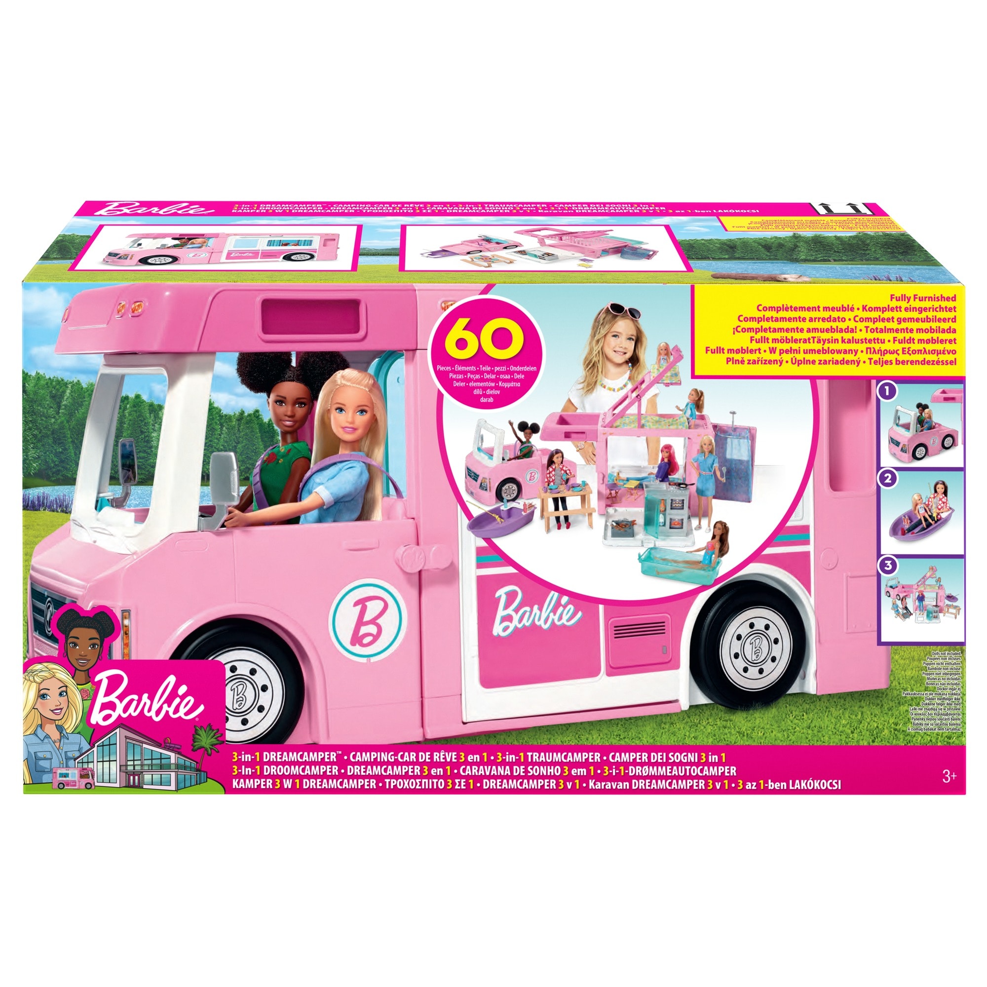 Barbie 3-in-1 Super Abenteuer-Camper mit Zubehr online kaufen bei Netto