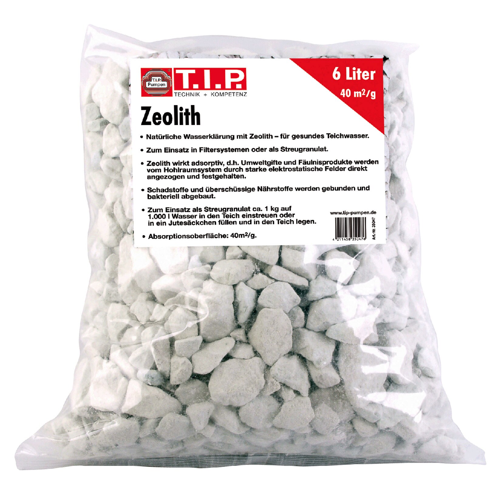 T.I.P. Zeolith Filtermaterial 6 l (5,5 kg) im Beutel - Bild 1