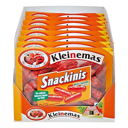 Snackinis Mini Salamis verschiedene Sorten, 250 g, 8er Pack - Bild 1