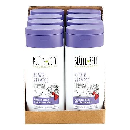BLÜTE-ZEIT Repair Shampoo Bio-Walnuss 200 ml, 8er Pack - Bild 1
