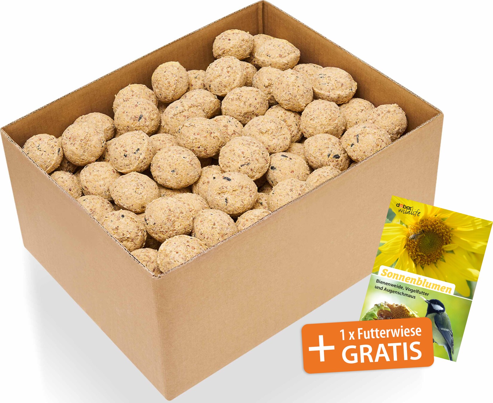 100x Meisenknödel ohne Netz, Fettfutter für Wildvögel, 9000g Vogelfutter | 04055894240885