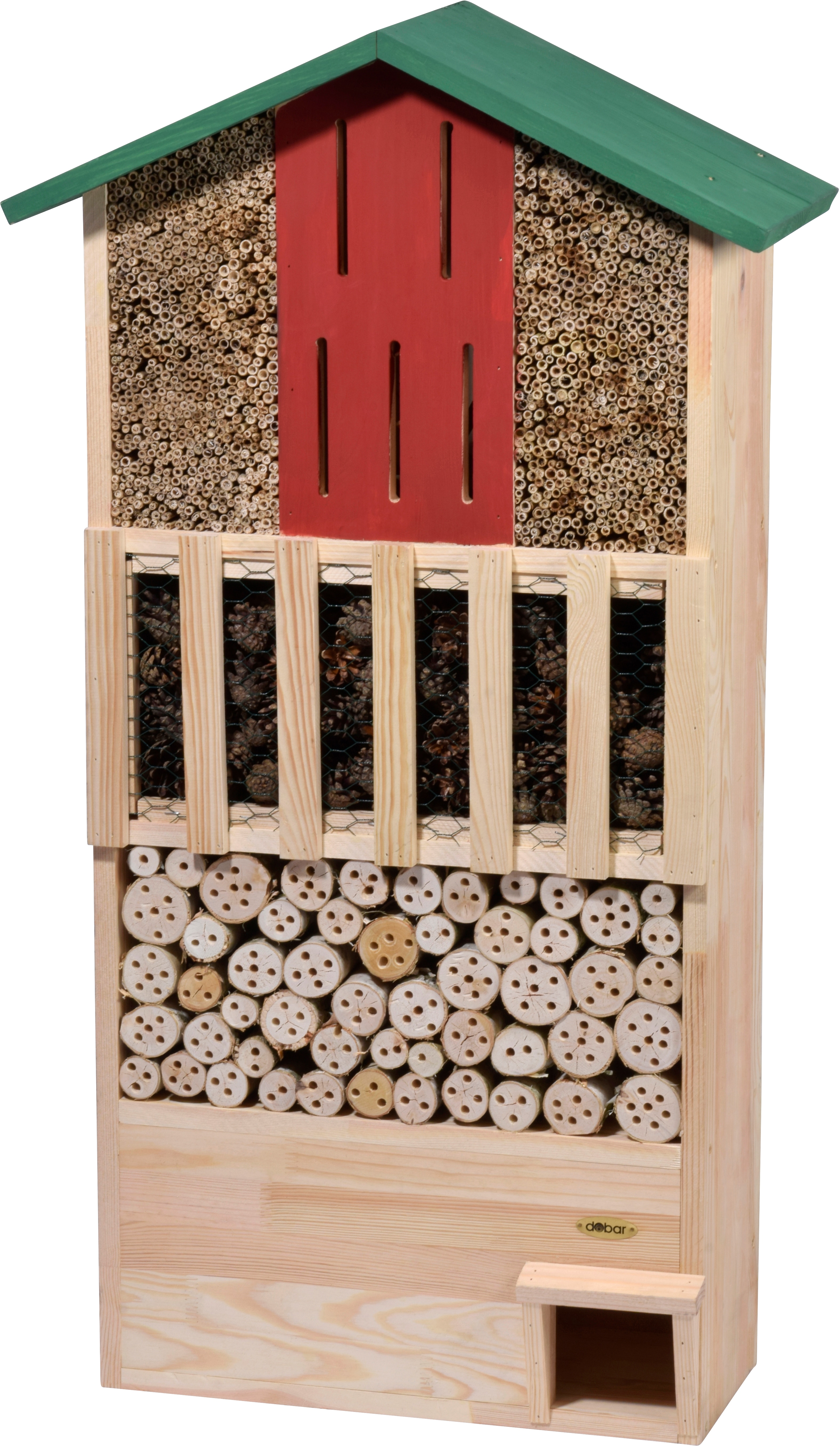 XXL Insektenhotel-Wand mit integriertem Igelhaus und Schmetterlingskasten - Bild 1