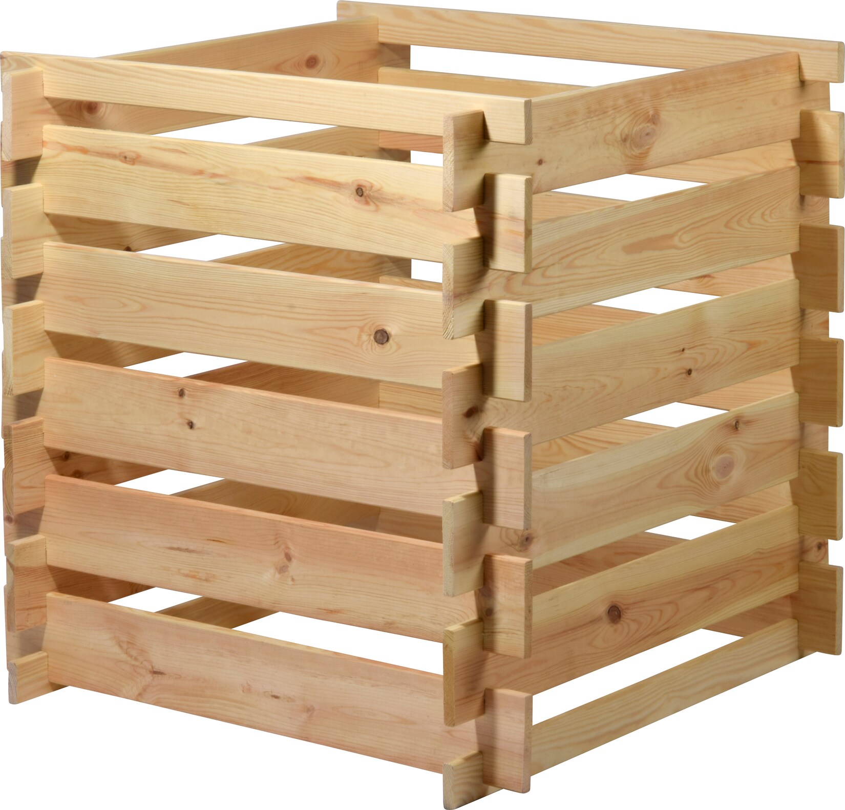 dobar Quadratischer Holz-Komposter „Stecki“   Stecksystem mit ca. 78 x 78 x 78 cm | 04055894586006