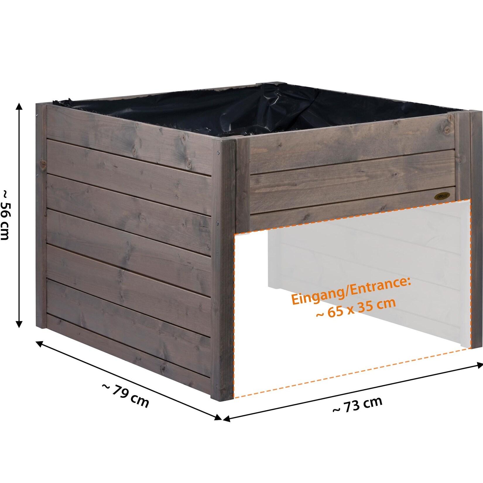 dobar Mährobotergarage mit integriertem Pflanzkasten, Automower-Unterstand   versch. Farben | 04055894561874