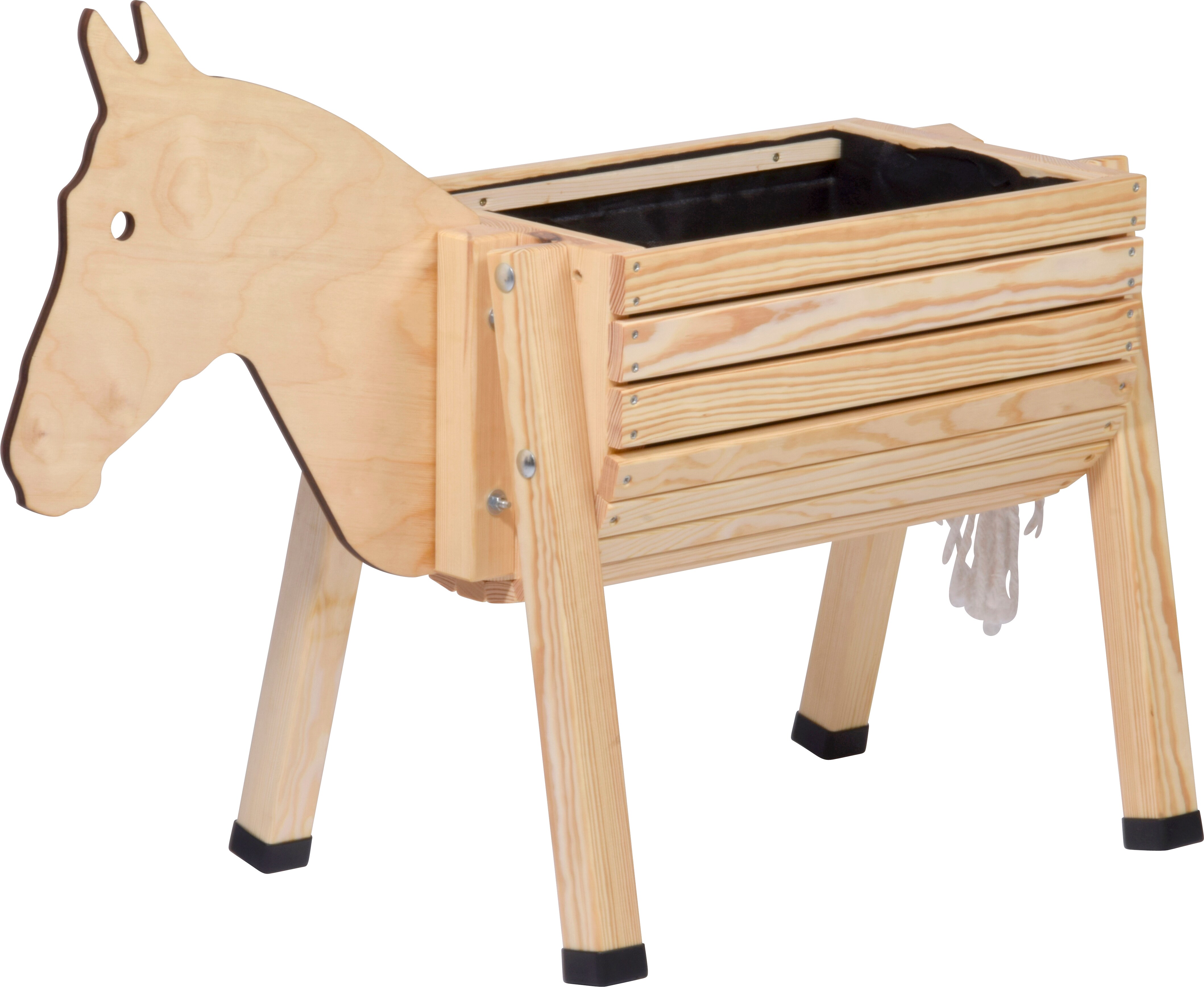 dobar 2-in-1 Holzpferd und Hochbeet &raquo;Horst&laquo; | ca. 96 x 38 x 72 cm - Bild 1