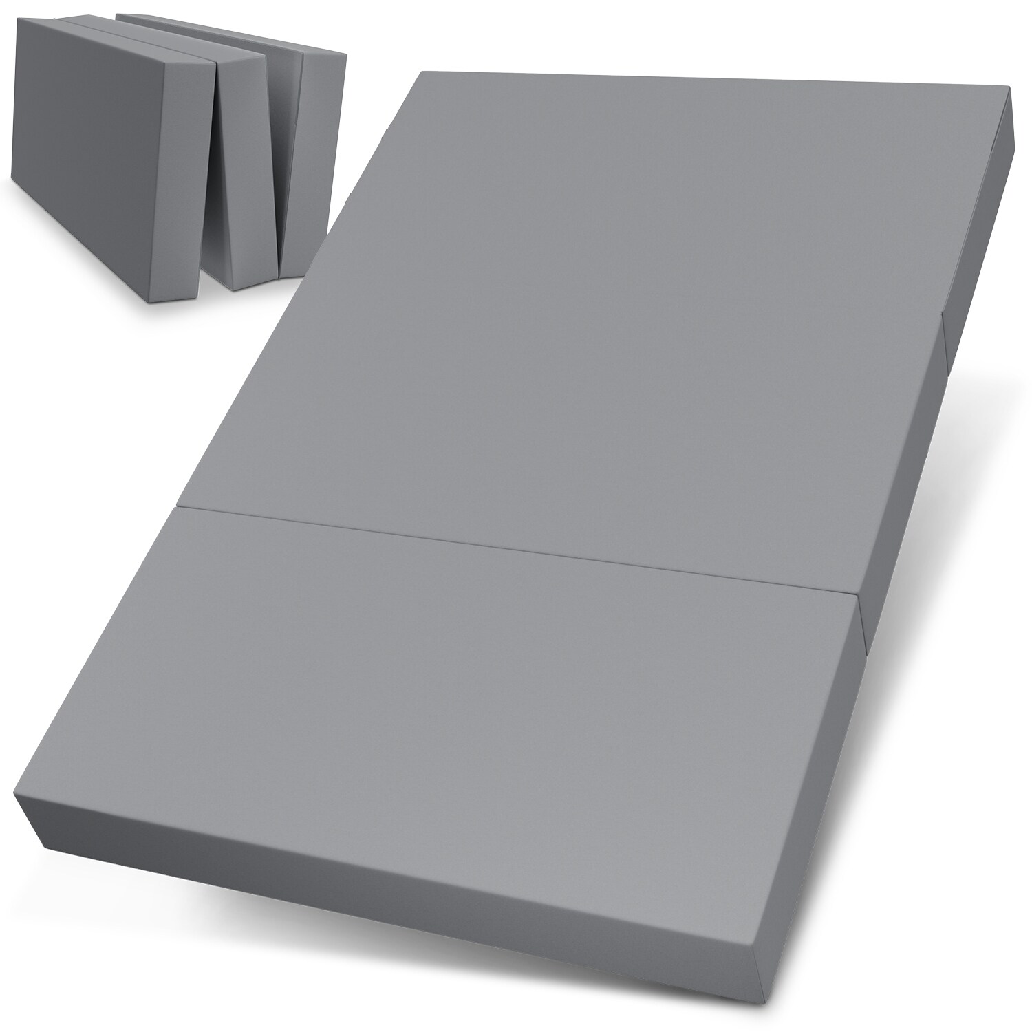 ELONEO Klappmatratze G&auml;stematratze, 140x195x15 cm, grau - Bild 1