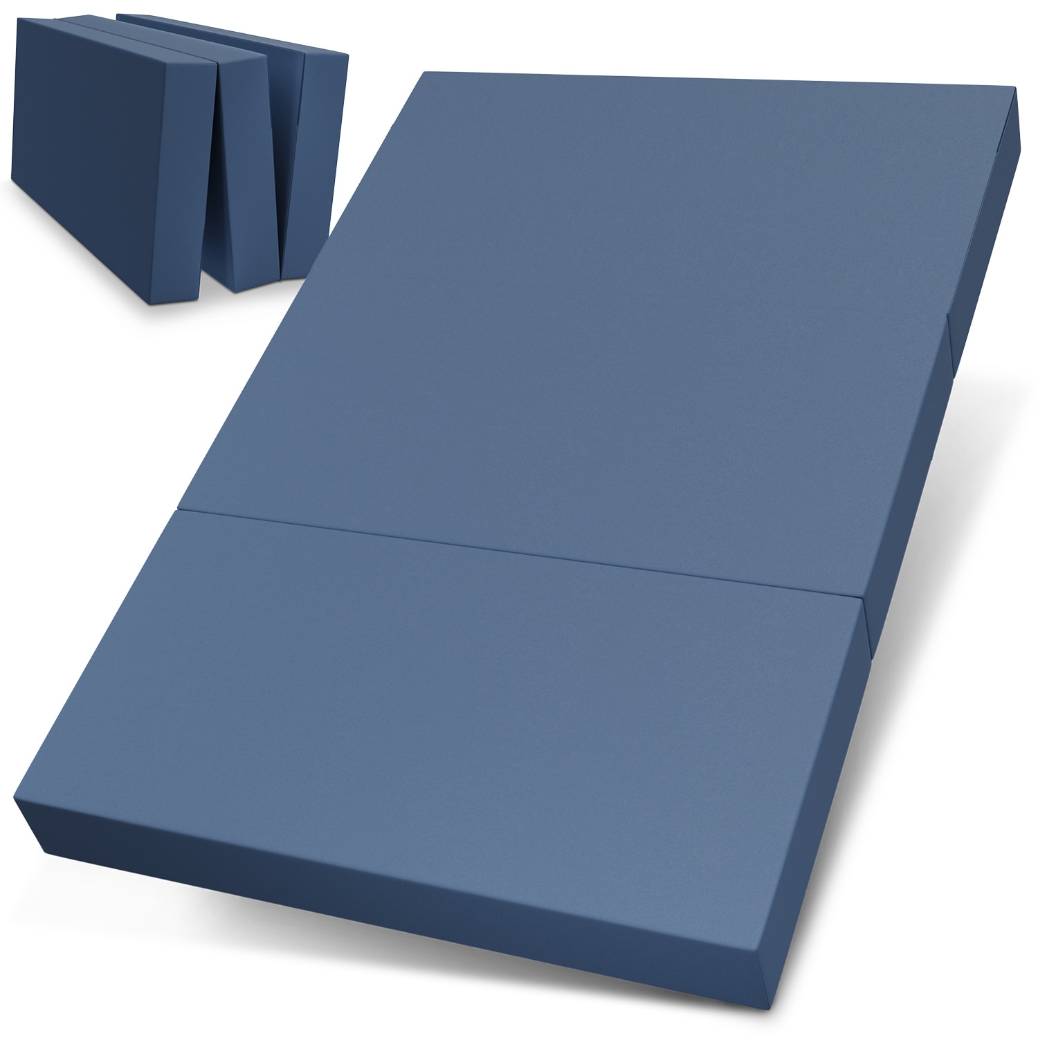 ELONEO Klappmatratze G&auml;stematratze, 160x195x15 cm, blau - Bild 1