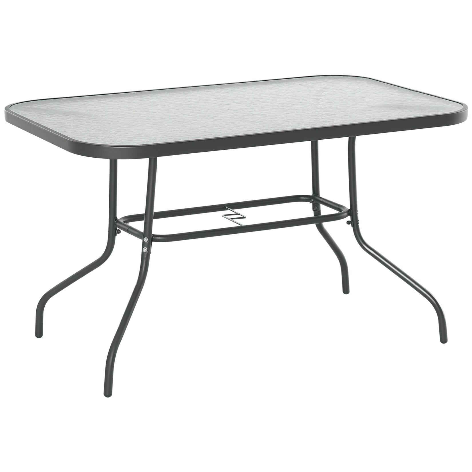 Gartentisch Metall, Hartglas