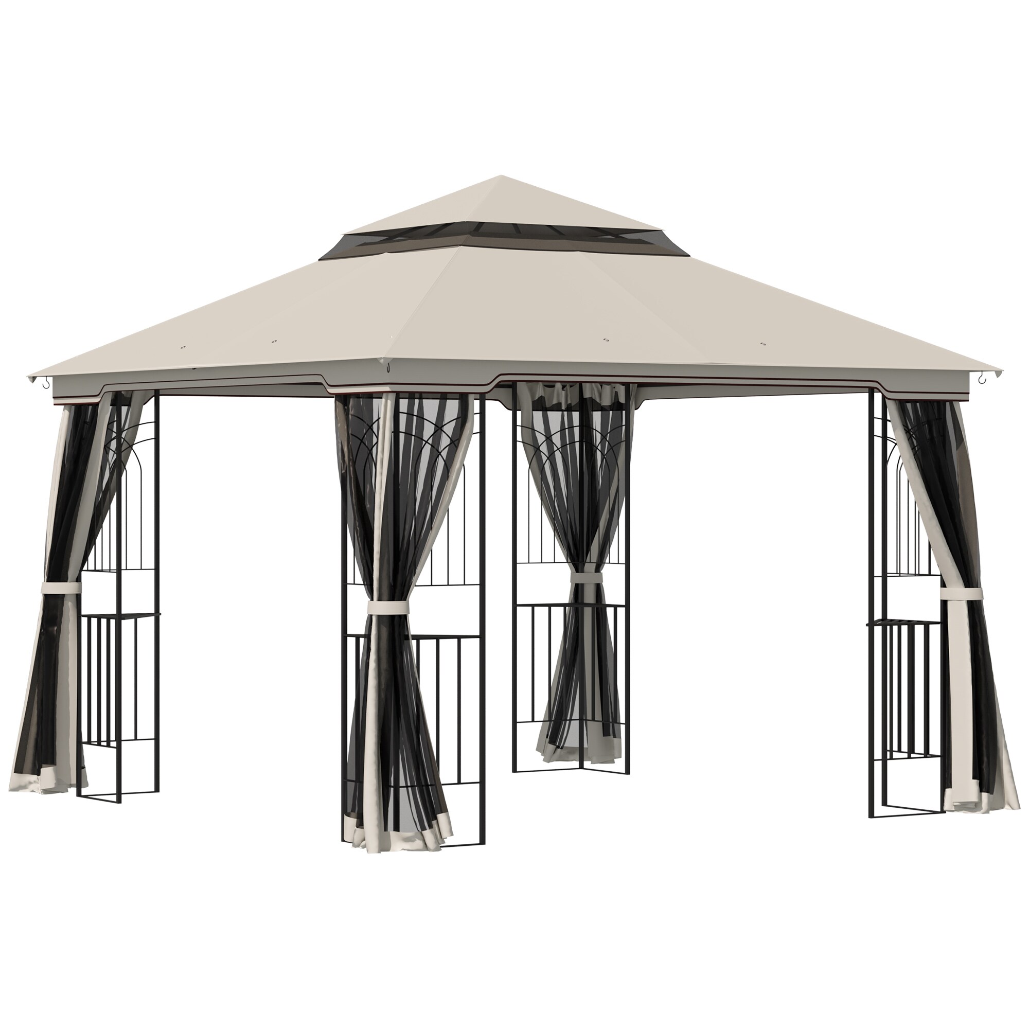 Outsunny Pavillon Metall, Polyester - Bild 1