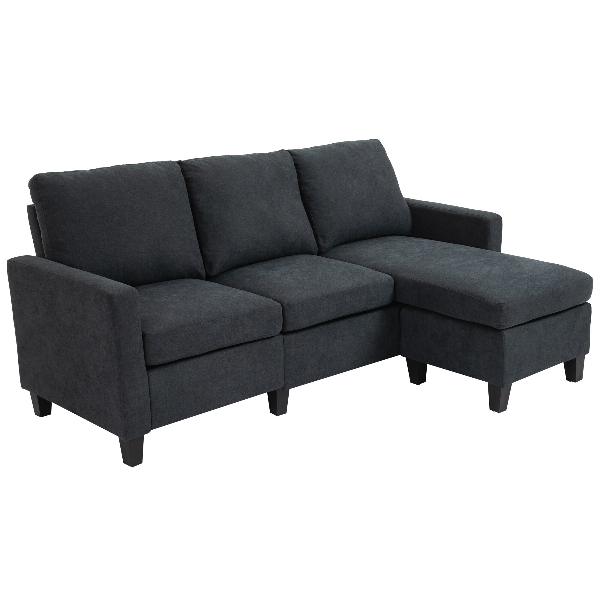 HOMCOM Ecksofa Polyester, Schaumstoff, ABS, Kieferholz - Bild 1