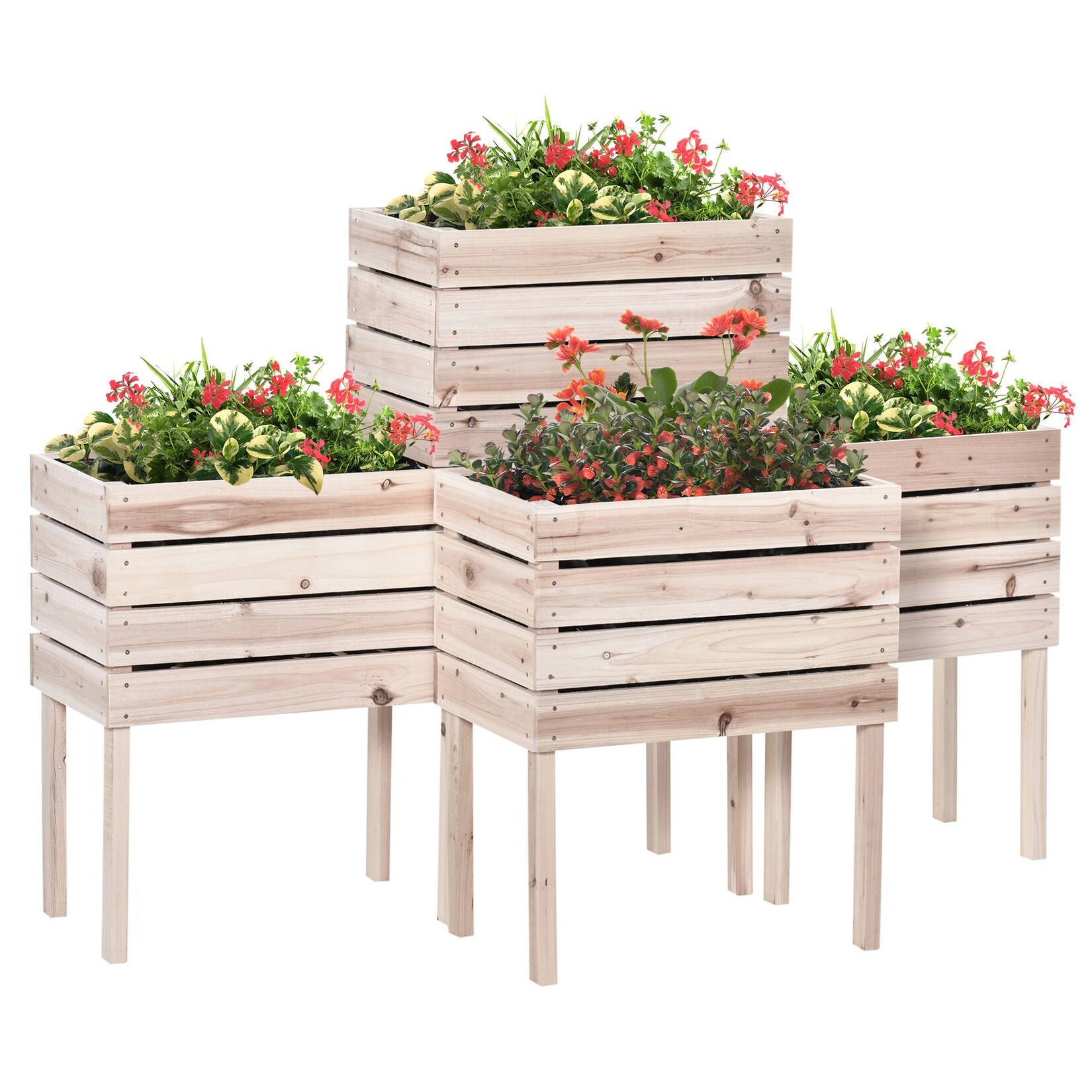 Hochbeet Tannenholz, Kunststoff