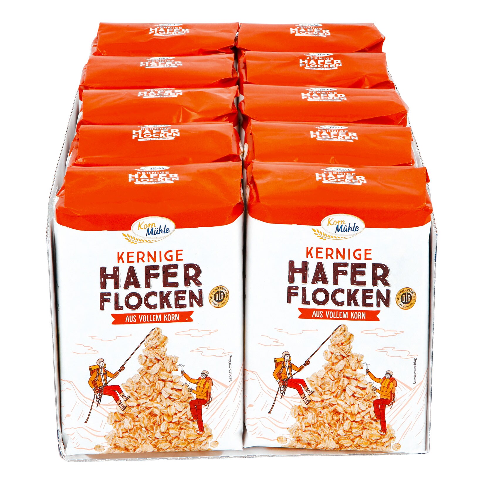 Kornm&uuml;hle Haferflocken, kernig 500 g, 10er Pack - Bild 1