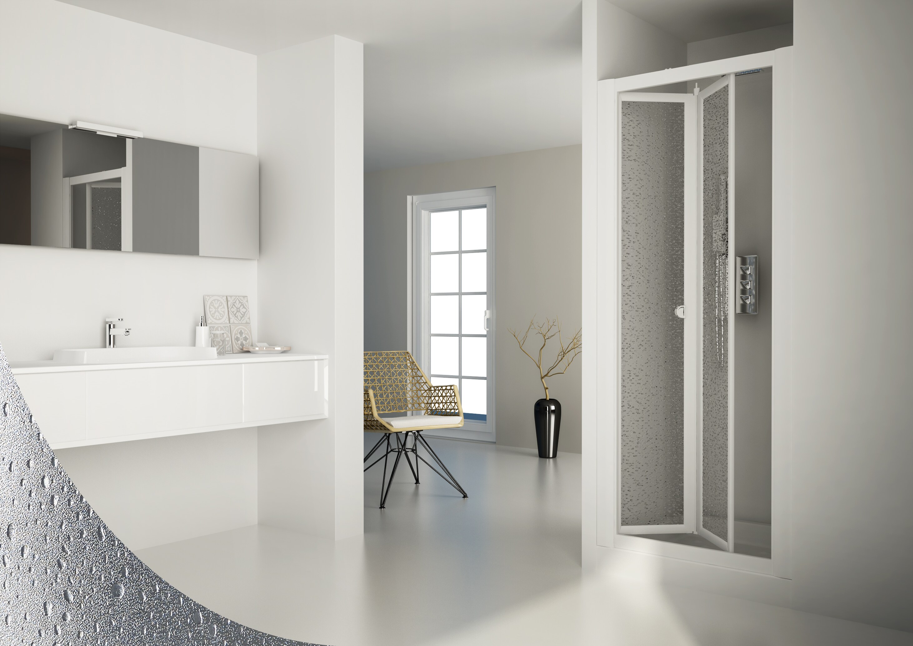 Nischenduscht&uuml;r &raquo;Domino&laquo; 76-81 | versch. Gr&ouml;&szlig;en - Bild 1