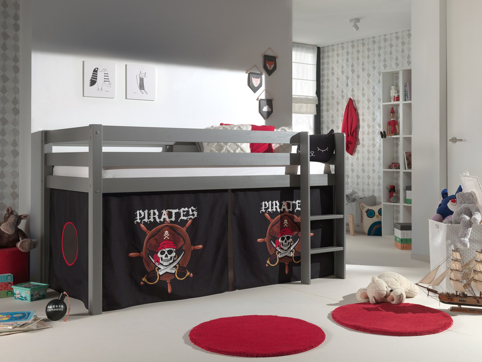 Spielbett Pino mit Textilset versch. Designs