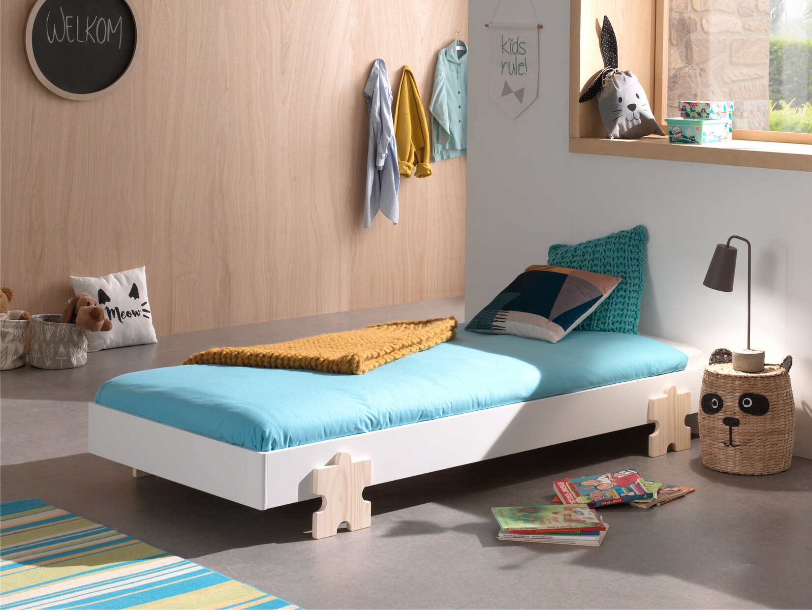 Modulo Einzelbett/Stapelbett 90 x 200 cm Liegefläche, weiß lackiert, versch. Ausführungen | 05420070236232