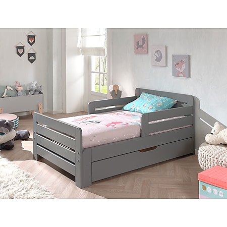 Kinderbett Jumper zum ausziehen von 140-200 cm, inkl. Bettschublade und Matratze 140+60 cm - Bild 1