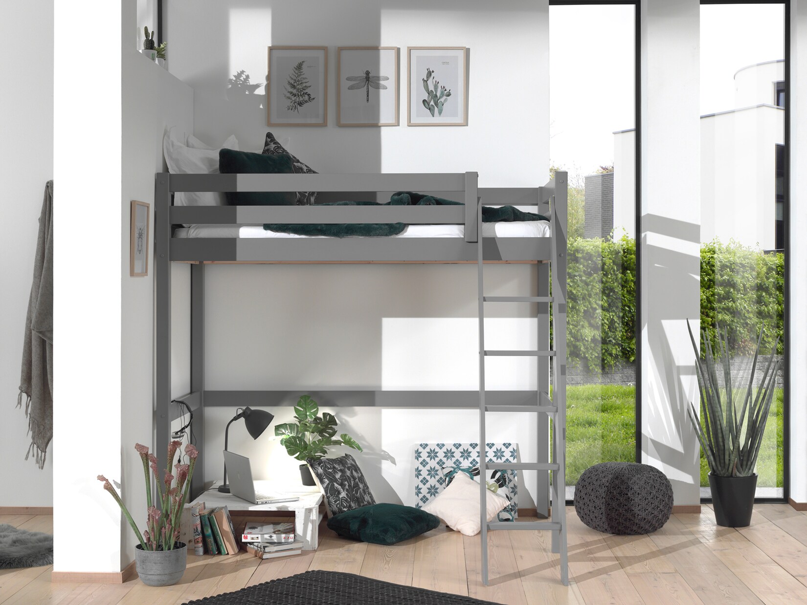 Hochbett mit Liegefläche 90 x 200 cm