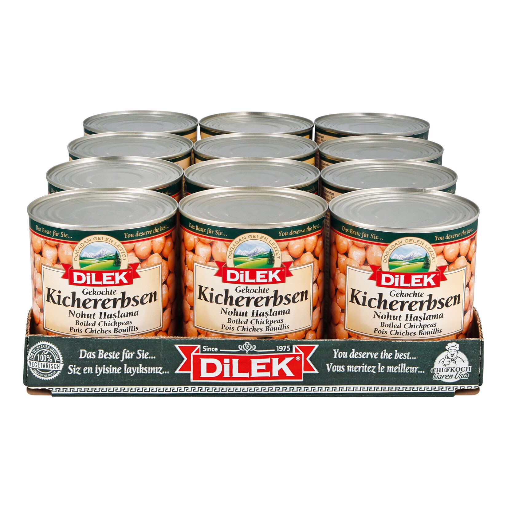 Dilek Kichererbsen 480 g Abtropfgewicht, 12er Pack - Bild 1