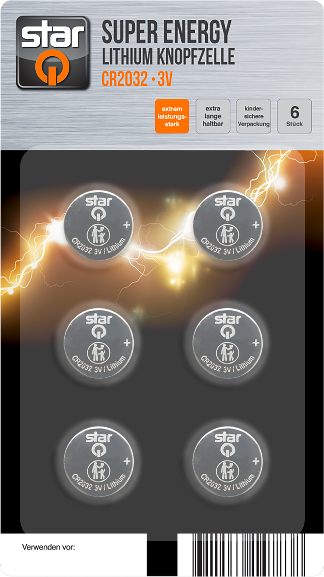 StarQ-Knopfzellen 6er CR2032 - Bild 1