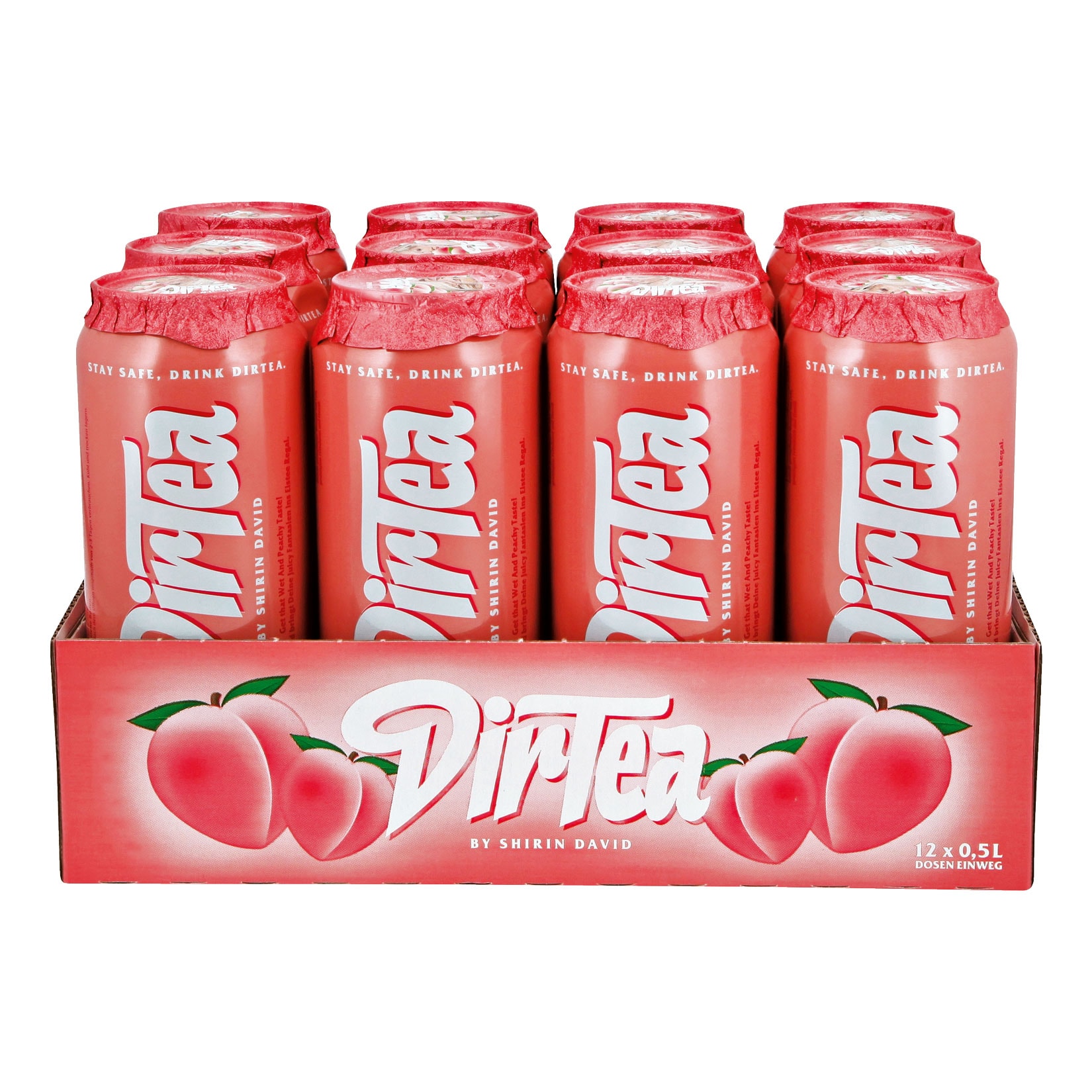 DirTea Eistee Wet Peach 0,5 Liter, 12er Pack - Bild 1