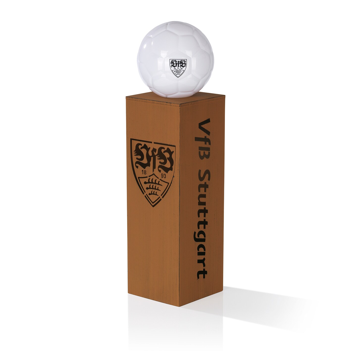 Vfb Led Dekosaule Rost Optik 84cm 3v Braun Mit Leuchtkugel In Fussball Optik Online Kaufen Bei Netto