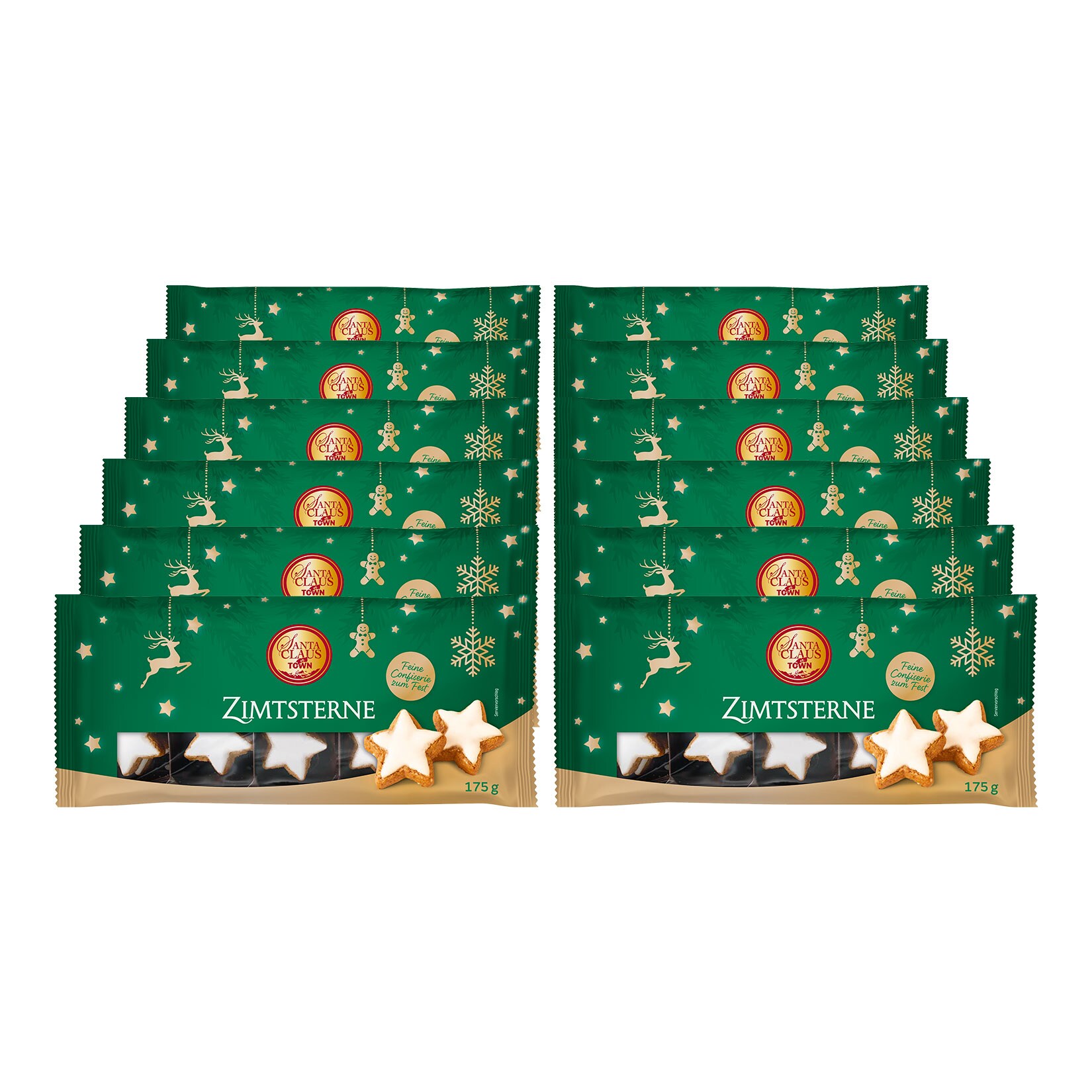 Santa Claus in Town Zimtsterne 175 g, 12er Pack - Bild 1
