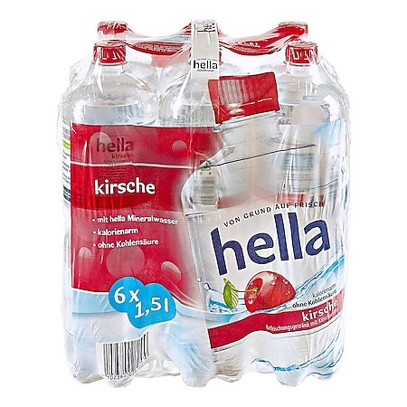 Hella Mineralwasser Kirsche 1,5 Liter, 6er Pack - Bild 1