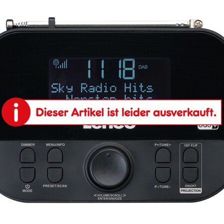 online FM-Radiowecker mit DAB+ - Lenco und kaufen Zeitprojektion Netto CR-615BK bei