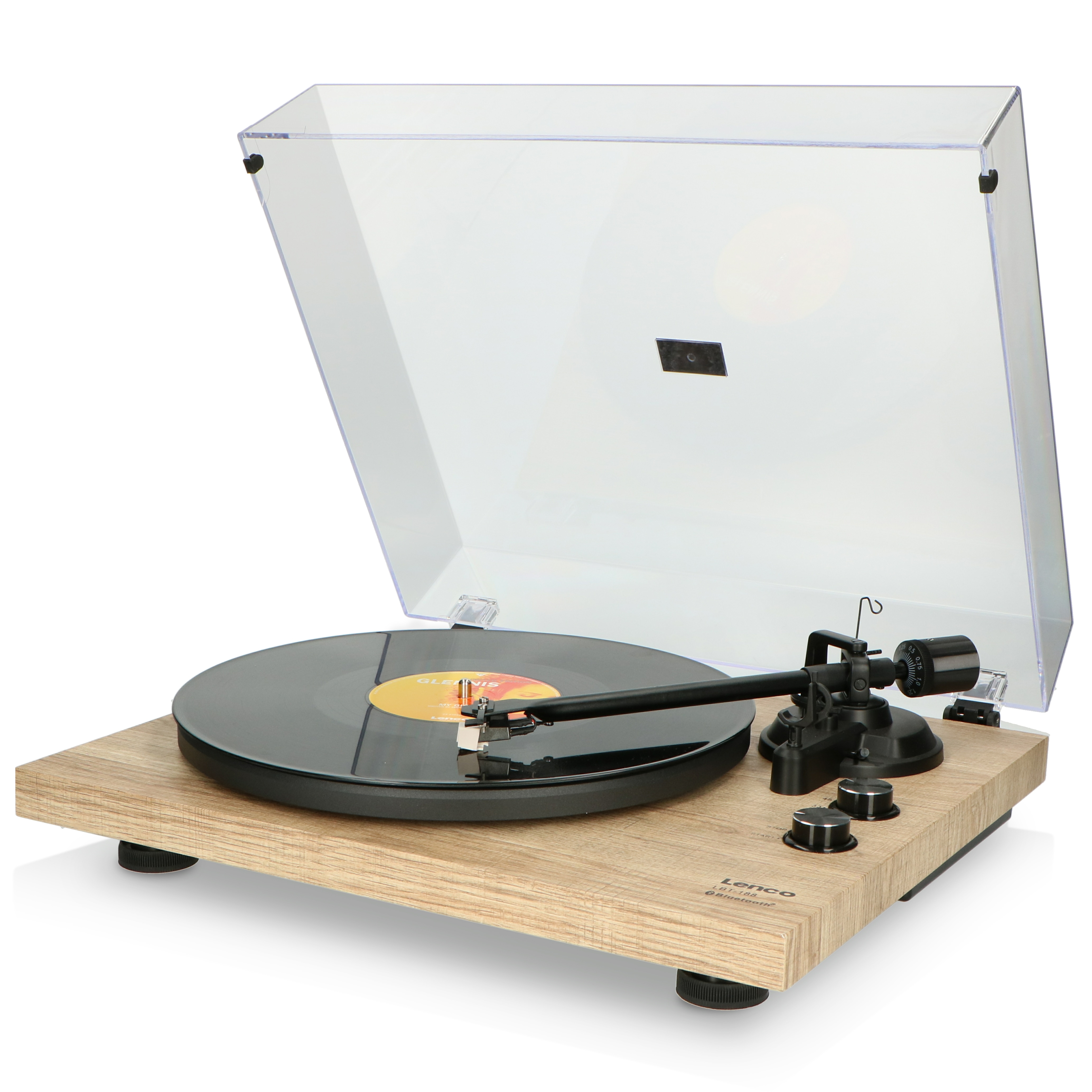 Lenco LBT-188PI - Plattenspieler mit Riemenantrieb und Bluetooth - Anti-Skating - Holz - Bild 1