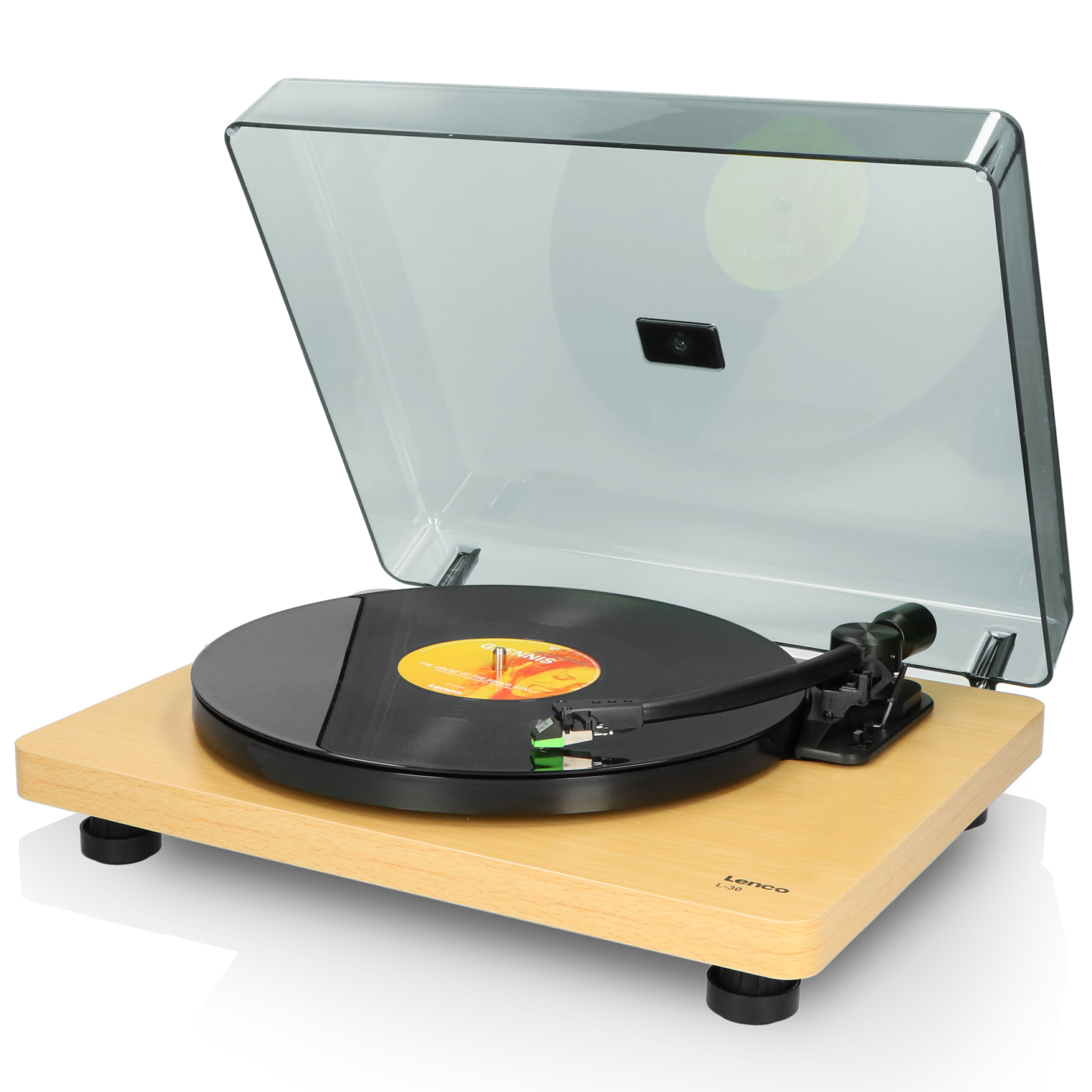 Lenco L-30WD - Plattenspieler mit Riemenantrieb und Holzgeh&auml;use - USB/PC-Encoding - Auto-Stopp-Funktion - Holz - Bild 1