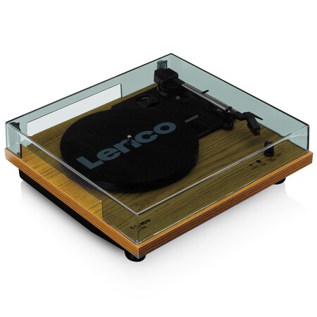 Lenco LS-10WD - Plattenspieler - Riemenantrieb mit online Kopfhöreranschluß bei und Lautsprecher - Holz eingebaute Holzgehäuse kaufen Netto 