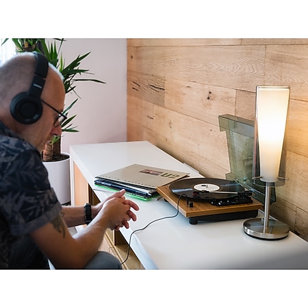 Lenco LS-10WD - Plattenspieler mit Riemenantrieb und Holzgehäuse -  eingebaute Lautsprecher - Kopfhöreranschluß - Holz online kaufen bei Netto