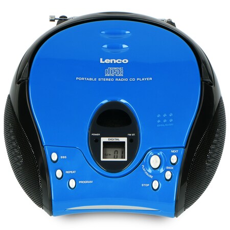 - - Tragbares Kopfhöreranschluß CD-Player kaufen SCD-24 mit bei online Blau/Schwarz FM-Radio Blue/Black Netto Lenco -