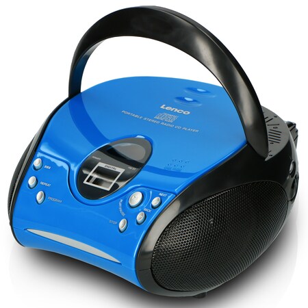 Lenco SCD-24 Blue/Black - Tragbares - Blau/Schwarz Kopfhöreranschluß mit online FM-Radio Netto CD-Player bei kaufen 